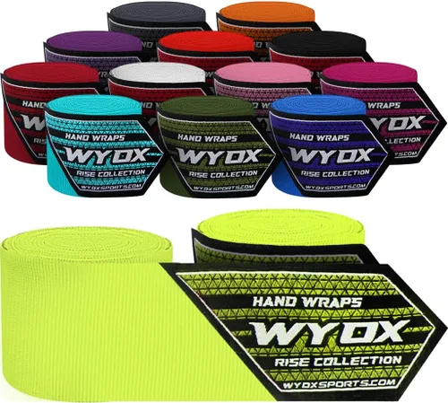 Miniatura 11 de WYOX Gel Boxing Hand Wraps for Men Women – Elasticated Padded Long Wrist Straps Cotton & Nylon Blend for Muay Thai MMA, Kickboxing, BJJ Combat