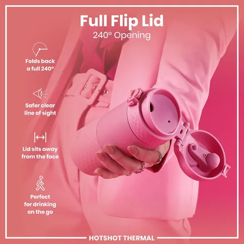 Miniatura 5 de ION8 - Taza de viaje aislada, 360 ml/12 oz, a prueba de derrames, triple bloqueo de seguridad, sin derrames en tránsito, cubierta higiénica, fácil