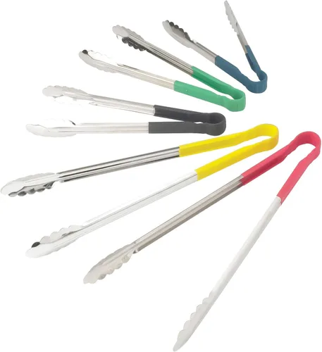 Miniatura 3 de Winco Pinza de uso general con agarre antideslizante azul, 16 pulgadas, acero inoxidable