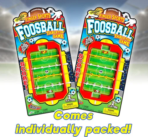 Miniatura 6 de JA-RU Mini Foosball Table (1 Toy) Mini Arcade Tabletop Soccer & Football Party Favors. Portable Handheld Games for Kids & Office Desk Toys. 255-1s