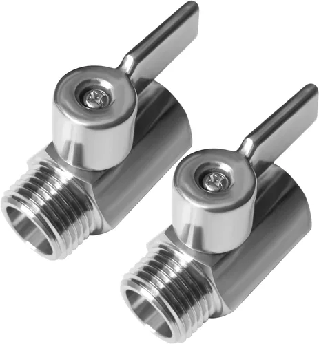 Miniatura 12 de Beduan Mini válvula de bola de acero inoxidable (316) 1" NPT macho x NPT hembra mini válvula de cierre de bola