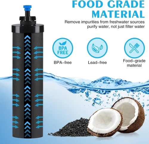 Miniatura 2 de Filtro de agua de repuesto para filtro de agua, filtros de carbón activado negro, compatible con Doulton Super Sterasyl y Traveler, Nomad, King, Big