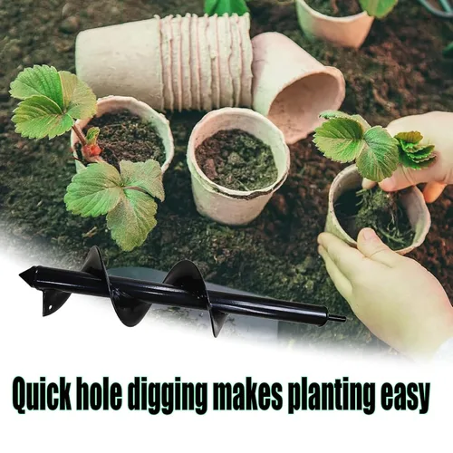 Miniatura 6 de 2 brocas de taladro de jardín, 3.5 x 16 pulgadas y 1.6 x 16.8 pulgadas para taladro de jardín y herramienta de plantación de bulbos, se adapta a