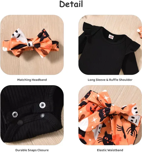 Miniatura 234 de Aalizzwell Conjunto de mameluco acanalado para bebé recién nacido prematuro para otoño e invierno