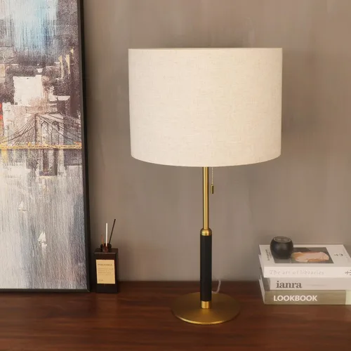 Miniatura 9 de Lámpara de mesa con cadena de tracción de 26.4 pulgadas, moderna lámpara de noche de mediados de siglo para mesas auxiliares de sala de estar, luz