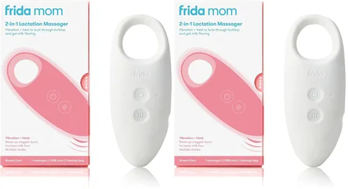 Miniatura 7 de Frida Mom Masajeador de lactancia 2 en 1, múltiples modos de calor + vibración para conductos de leche obstruidos, aumenta el flujo de leche