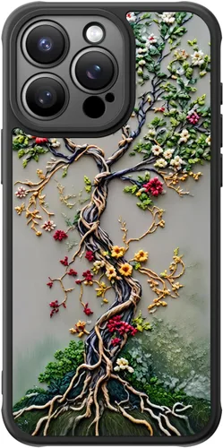 Miniatura 117 de FUNMIKO Funda para iPhone 16 Plus, carga inalámbrica y protección de grado militar, diseño floral moderno para mujeres y niñas, funda antideslizante