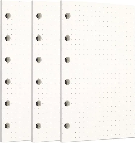 Miniatura 75 de Zelten 1 paquete A5 de 80 hojas/160 páginas 4 en 1 rayado cuadrado punteado en blanco hojas sueltas perforadas papel de repuesto de papel