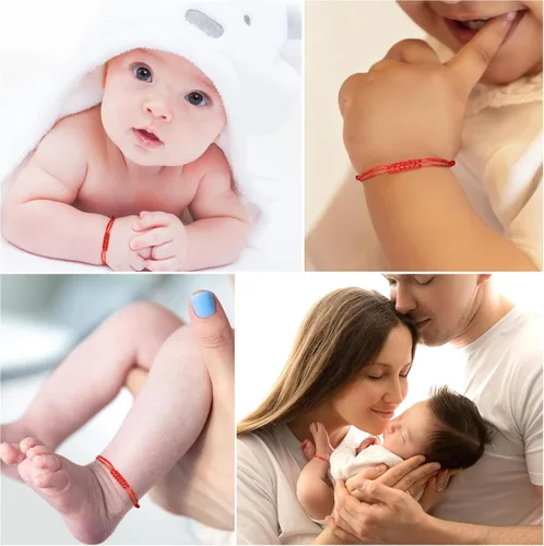 Miniatura 9 de DAYANEY Pulsera roja para mujer, pulsera de cuerda roja para protección como relleno de calcetines de Navidad, joyas a juego para parejas, regalos