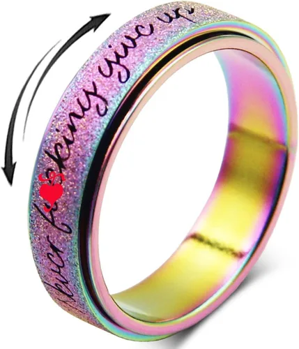 Anillo Inicial Giratoria de Ansiedad para Mujeres Anillo de Ansiedad para Mujeres y Hombres Anillo de Pulgar para Hombres Anillo Giratoria de Plata