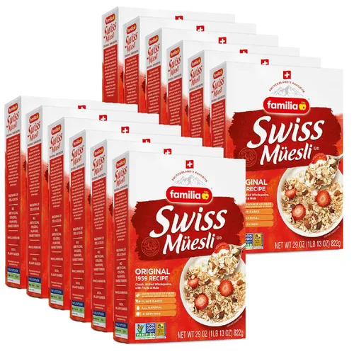 Familia Swiss Muesli Cereal 12 x 29 onzas | Receta Original Familia Muesli Multipack (29 onzas - Paquete de 12)