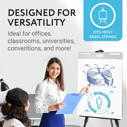 Miniatura 2 de IMPRESA Teacher Supplies - Almohadillas adhesivas para caballete, 25 x 30 pulgadas, color blanco, portátil, paquete de 5 (150 hojas), adhesivo