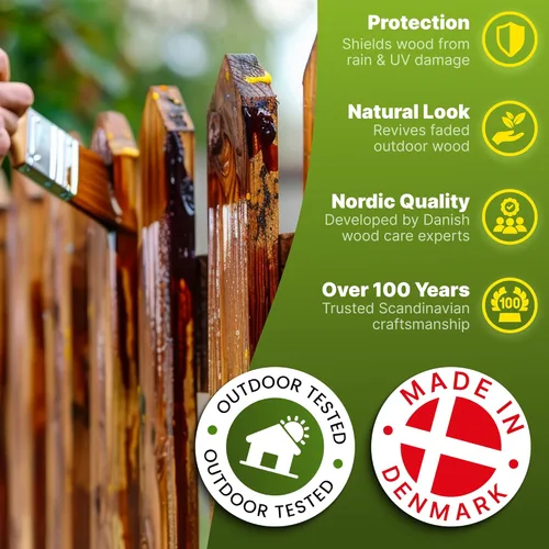Miniatura 6 de Nordicare Aceite de teca para muebles de exterior, 16.9 onzas – Aceite de madera de exterior y sellador para teca, acacia, roble y más, ayuda a