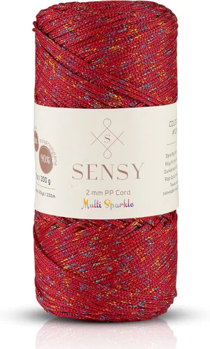 Miniatura 104 de Sensy Premium Cuerda de Poliéster de 2mm 251 Yardas Cuerda de Polipropileno 100% Cordón de Macramé 2mm Cordón para Bolsa de Ganchillo Cuerda