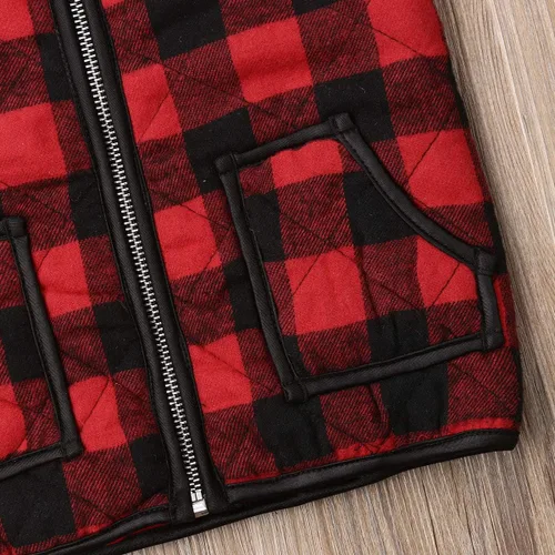 Miniatura 6 de Ayalinggo Toddler Baby Girls Boys Winter Warm Vest Clothes Buffalo Plaid Christmas Jacket Kids Puffer Quilted Gilet Coat