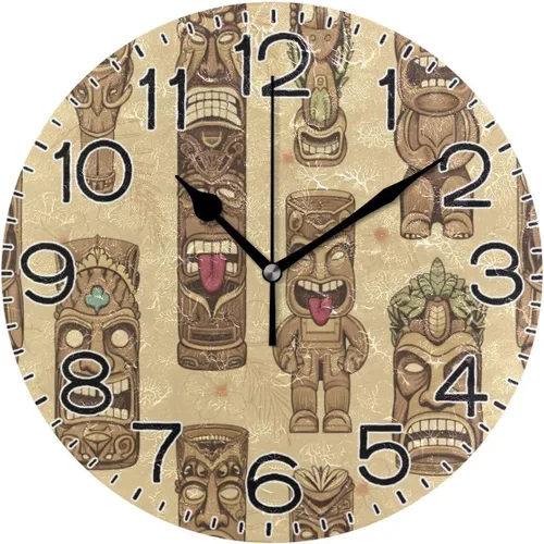 Miniatura 10 de ALAZA Reloj de pared cardenal de pájaro rojo de invierno, funciona con pilas, sin tictac, de cuarzo, analógico, rústico, rústico, reloj redondo