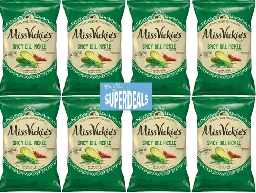Miniatura 17 de Papas Fritas Cocidas en Caldero de Miss Vickie's Paquete de Valor Empaquetado por SUPERDEALS Bolsa de 1.375 Oz Paquete de Variedad Supremo de 5