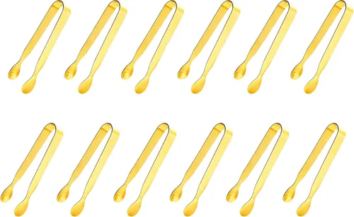 Miniatura 7 de Pinzas de hielo para cubos de azúcar, pinzas pequeñas de acero inoxidable para servir aperitivos, pinzas de cocina pequeñas para fiestas de té