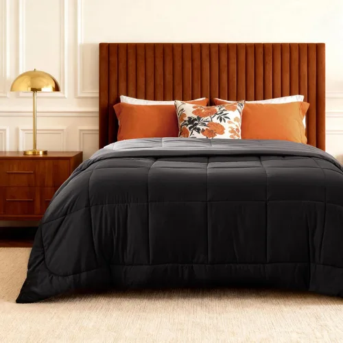 Miniatura 18 de Bedsure Edredones de edredón tamaño matrimonial, edredón acolchado alternativo, ultra suave y ligero, con 8 pestañas, lavable a máquina, 82 x 86