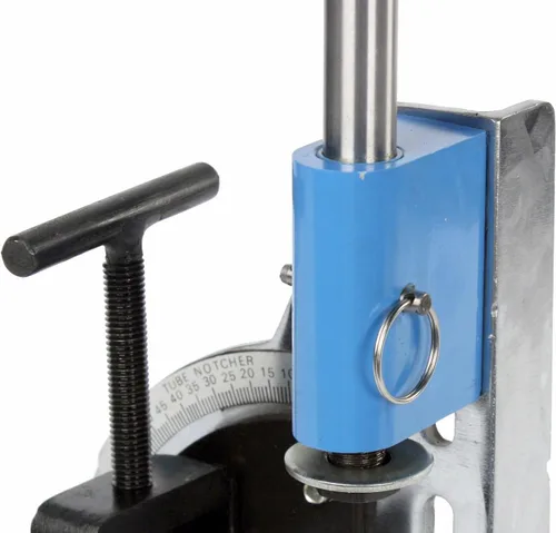 Miniatura 6 de Herramienta de muesca de tubo y tubería - Capacidad de 2 pulgadas, cortes de ángulo de 0-60°, montaje de prensa de taladro, ajuste de ángulo