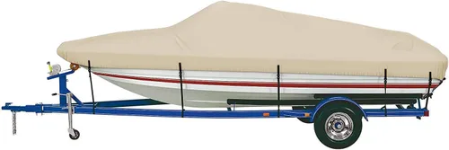 Miniatura 8 de iCOVER - Funda para lancha remolcable, resistente, impermeable, lona, grado marino, apta para lanchas de pesca y esquí, V-Hull, de 14-16 pies