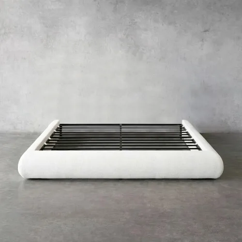 Miniatura 4 de Cama redonda – Funda lavable con cremallera – Espuma suave tapizada de lino – Modular minimalista moderno – Media luna – Se vende por separado