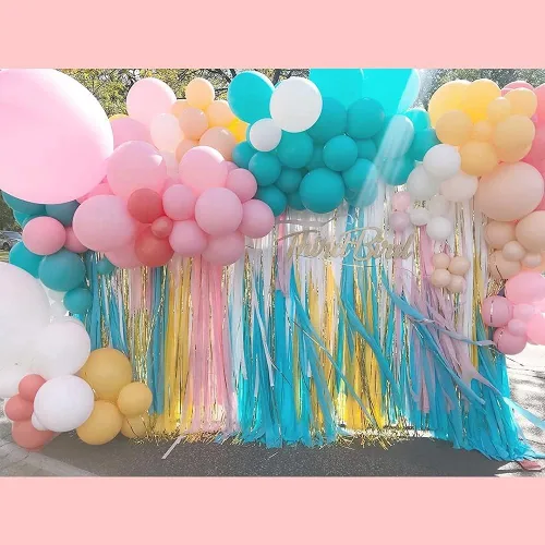 Miniatura 6 de Kit de tubo para telón de fondo, soporte de fondo de boda para ceremonia con bases de acero pesadas, soporte de fondo resistente para fiestas