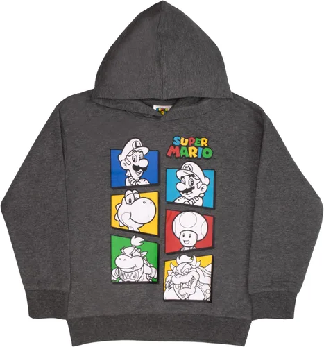 Miniatura 3 de Nintendo Super Mario - Paquete de 2 sudaderas con capucha y camiseta para niños Super Mario con capucha