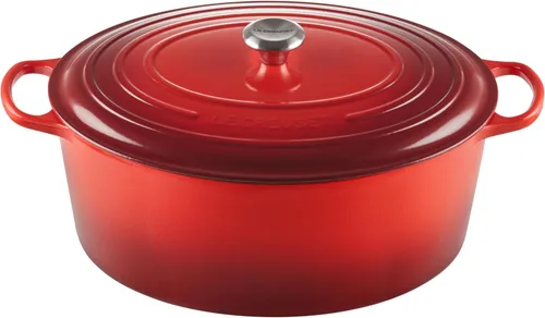 Miniatura 43 de Le Creuset Horno holandés ovalado Signature de hierro fundido esmaltado, 2.75 cuartos de galón., Blanco