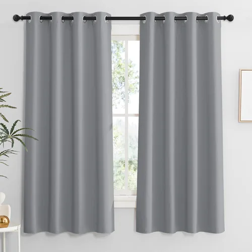 Miniatura 51 de RYB HOME Cortinas opacas de cocina de 36 pulgadas de largo, tratamiento de privacidad para ventanas pequeñas, aislamiento térmico, telón de fondo