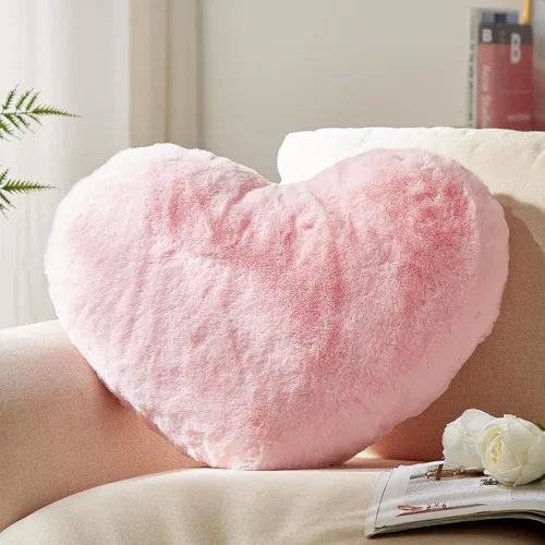 Miniatura 16 de YRXRUS Almohadas de corazón, almohada en forma de corazón, almohada blanca con forma de corazón para regalos, almohadas con forma para ella, niños