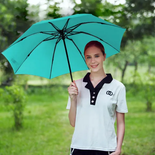Miniatura 31 de LANBRELLA Paraguas plegable inverso compacto paraguas de viaje a prueba de viento automático