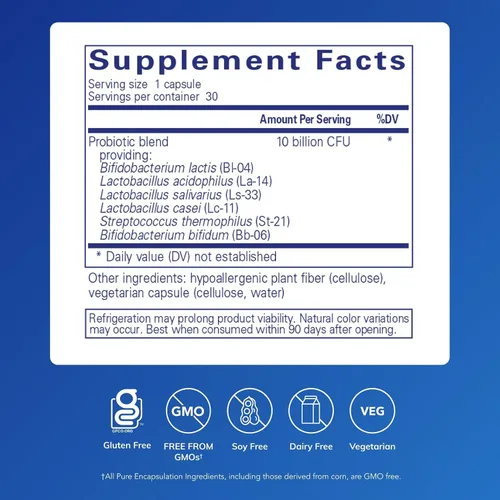 Miniatura 2 de Pure Encapsulations Probiotic G.I. - Probiótico estable en estante para la salud intestinal y el apoyo gastrointestinal - con Lactobacillus