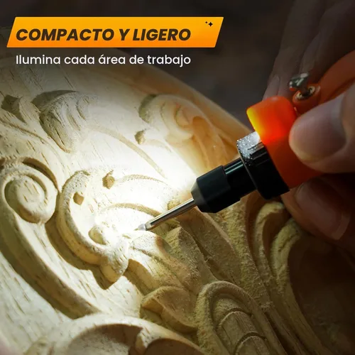 Miniatura 5 de HARDELL - Kit de herramienta rotatoria inalámbrica multiusos mini con 5 velocidades, carga USB y 69 accesorios, 3.7 V para lijar, pulir, perforar