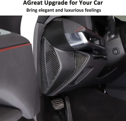 Miniatura 6 de Adhesivo decorativo suave de fibra de carbono real 3D para automóvil, antichoque, para salpicadero, puerta lateral, compatible con Corvette C8