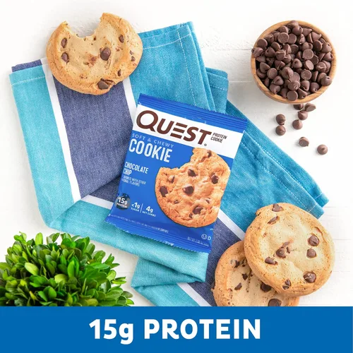 Miniatura 6 de Quest Nutrition Chips de proteína estilo tortilla, tacos cargados, bajos en carbohidratos, sin gluten, horneados, 1.1 onzas y galletas de proteína