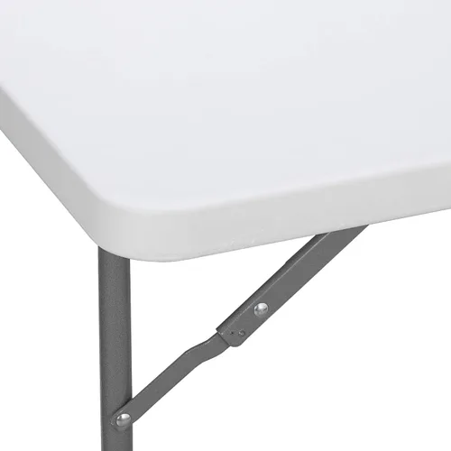 Miniatura 7 de Mesa cuadrada plegable de resina multiusos de aproximadamente 3 pies, plástico para interiores y exteriores, ligero y portátil para hogar, oficina