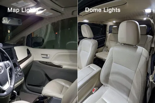 Miniatura 5 de Xpismii Kit de 16 piezas de luces LED interiores Sienna blancas de 6000K, paquete de repuesto para Toyota Sienna 2011 2012 2013 2014 2015 2016 2017