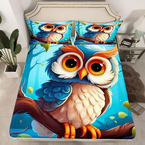 Miniatura 14 de Erosebridal Phoenix - Juego de sábanas de tamaño matrimonial, juego de sábanas bajeras de Phoenix con estampado de pájaro mágico para niños, Color 14