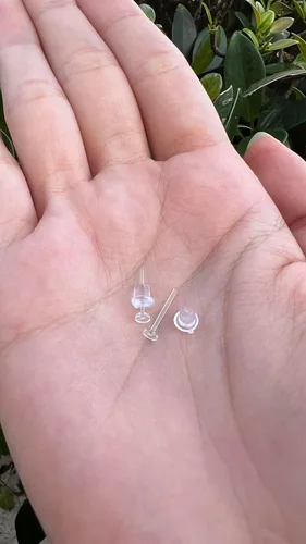 Miniatura 5 de Satix Retenedores de piercing transparentes de estilo mixto para cirugía de trabajo, retenedor de aretes transparente Bioflex, retenedor de anillos