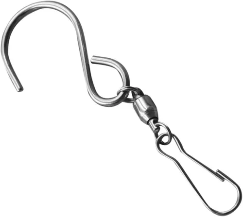 YARNOW 8 piezas de ganchos colgantes para campanillas de viento, ganchos de gancho para colgar ganchos de acero inoxidable, clip giratorio para