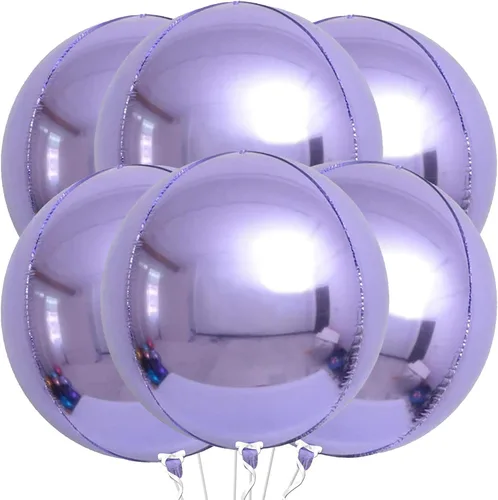 Miniatura 16 de KatchOn, Globos de papel aluminio de color rosa claro, 22 pulgadas, paquete de 6 unidades, globos de Mylar rosa claro para decoraciones de Navidad