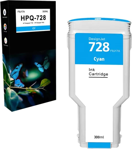 Cartucho de tinta compatible HP728 CY F9K17A para HP 728 Reemplazo para HP DesignJet T730 de 36 pulgadas, DesignJet T830 24 pulgadas MFP, impresoras