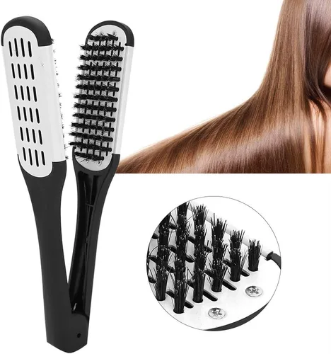 Miniatura 5 de Peine Alisador De Cabello Cepillo Doble Cara Para Planchar Palo Plastico El Pelo Alisador De Cabello Pinzas V Peine Plancha Profesional En Forma C