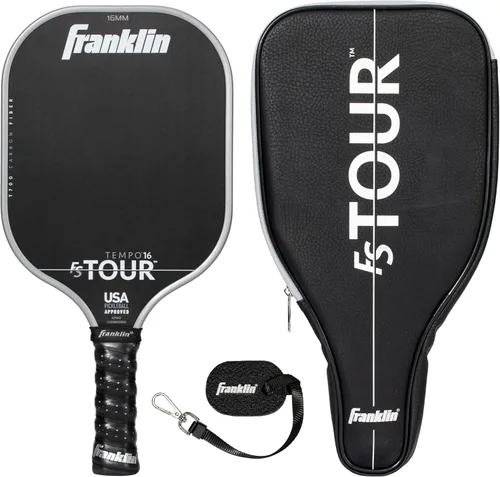 Miniatura 11 de Juego de pala de pickleball profesional Franklin Sports - Pala de fibra de carbono serie FS Tour, cubierta + borrador - 14mm + 16mm Rosado