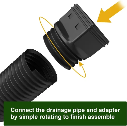 Miniatura 5 de Ogutter Extensiones de bajante de canalón de lluvia, extensor de bajante para drenaje de agua de lluvia flexible, tubo de extensión de drenaje