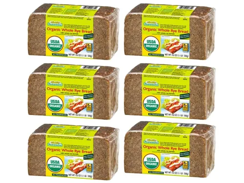 Miniatura 20 de Mestemacher Pan de centeno entero orgánico, 17.6 onzas, auténtico pan de centeno alemán de grano entero Pan europeo denso de alta fibra, orgánico