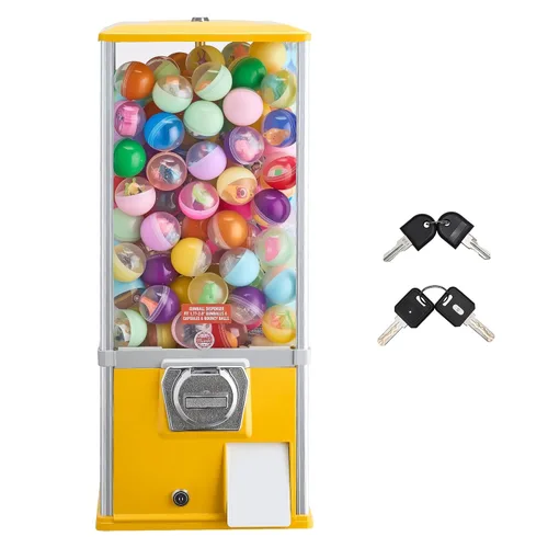 Miniatura 9 de VEVOR Máquina de chicle, dispensador de máquina expendedora de dulces de 25 pulgadas de altura, máquinas expendedoras de 25 centavos para centros