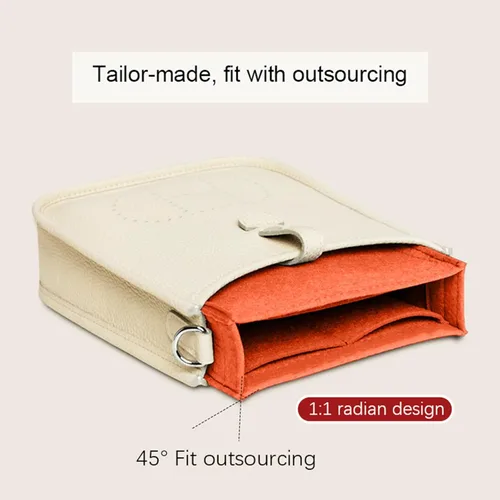 Miniatura 2 de Organizador de fieltro-para Hermes Evelyne III tpm pm gm bolsa inserción mini 16 29 33 bolso organizador Y003 naranja-L