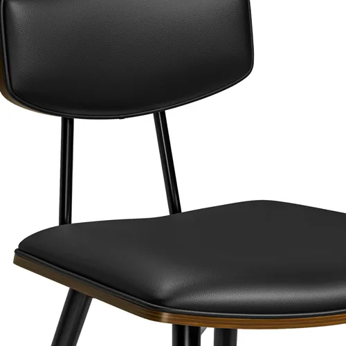 Miniatura 10 de SIMPLIHOME Mavis - Juego de 2 sillas de comedor con marco de hierro moderno de mediados de siglo y sillas de cocina de piel sintética vegana en Negro